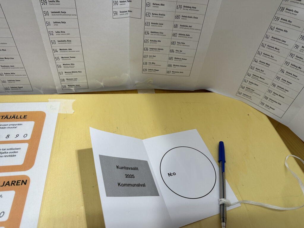 Finnish ballot - Voting in finland is easy as an immigrant